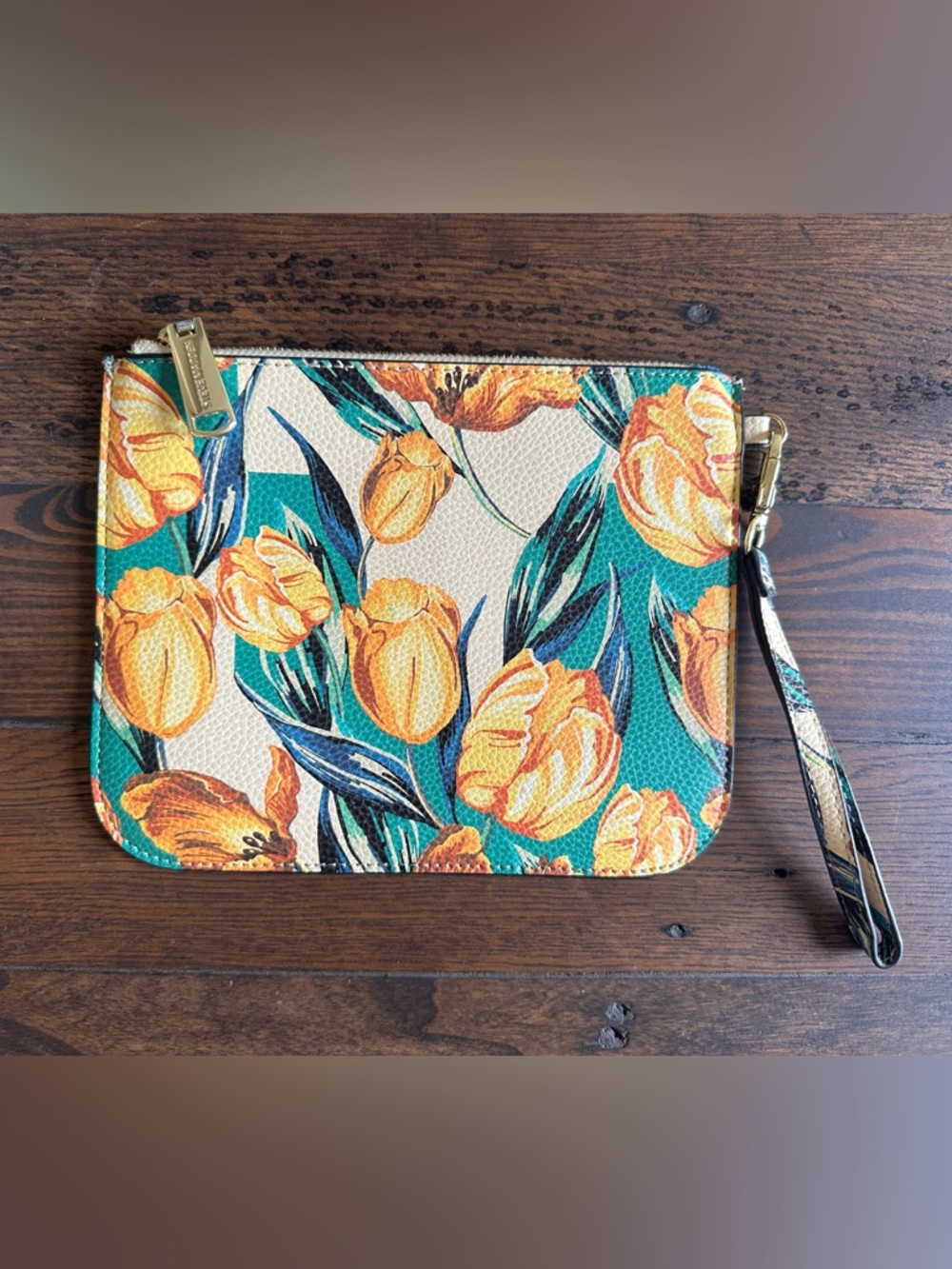 Steve Madden Floral Wristlet Pouch Clutch